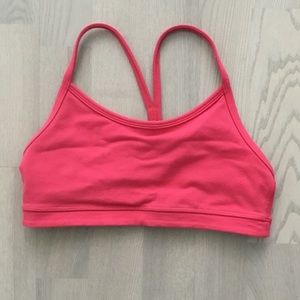 Lululemon Red Y Racerback Basic Sports Bra with Mesh Detail